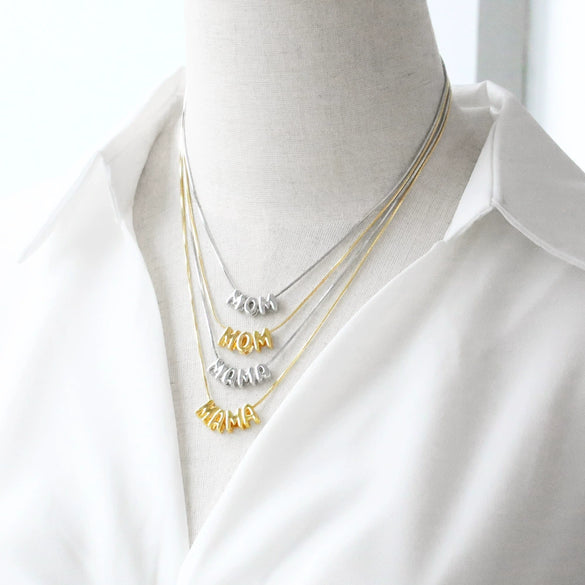 Wholesale Jewelry Simple Style Copper Pendant Necklace With Letter Pattern And Box Chain For Women Electroplated