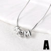 Wholesale Jewelry Simple Style Copper Pendant Necklace With Letter Pattern And Box Chain For Women Electroplated