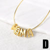 Wholesale Jewelry Simple Style Copper Pendant Necklace With Letter Pattern And Box Chain For Women Electroplated