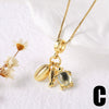 Wholesale Jewelry Simple Style Copper Shell Butterfly Pendant Goldplated O Chain Necklace