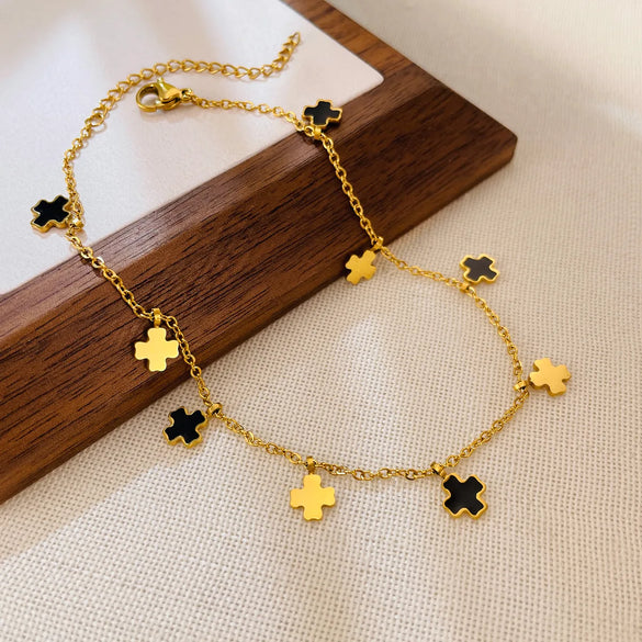 Wholesale Jewelry Simple Style Cross 304 Stainless Steel Anklet