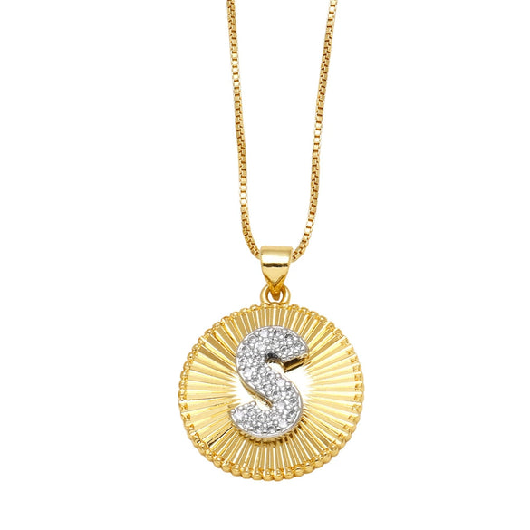 Wholesale Jewelry Simple Style Cross Copper Real Gold Plated Necklace