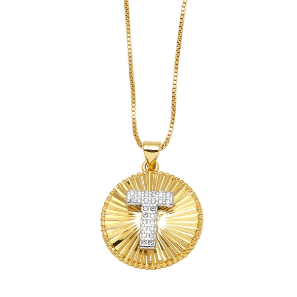 Wholesale Jewelry Simple Style Cross Copper Real Gold Plated Necklace