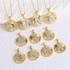 Wholesale Jewelry Simple Style Cross Copper Real Gold Plated Necklace