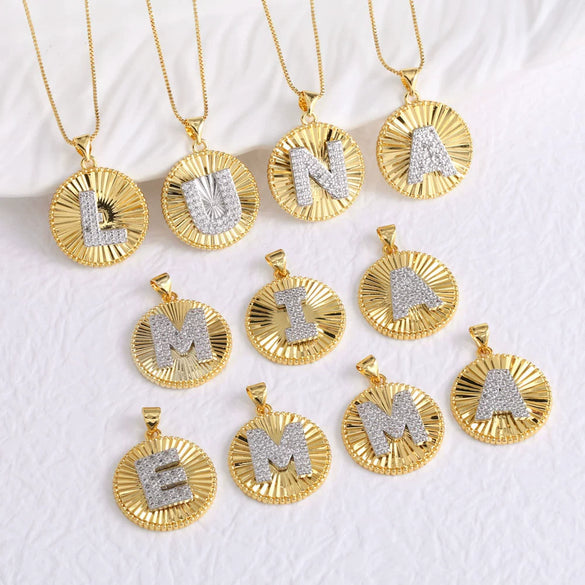 Wholesale Jewelry Simple Style Cross Copper Real Gold Plated Necklace