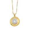 Wholesale Jewelry Simple Style Cross Copper Real Gold Plated Necklace