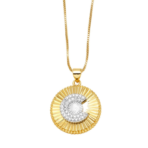 Wholesale Jewelry Simple Style Cross Copper Real Gold Plated Necklace