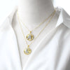Wholesale Jewelry Simple Style Cross Copper Real Gold Plated Necklace