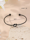 Simple Style Cross Heart Shape Knot Alloy Iron Plating Women'S Bangle