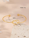 Simple Style Cross Heart Shape Knot Alloy Iron Plating Women'S Bangle