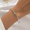 Simple Style Cross Heart Shape Knot Alloy Iron Plating Women'S Bangle