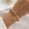 Simple Style Cross Heart Shape Knot Alloy Iron Plating Women'S Bangle