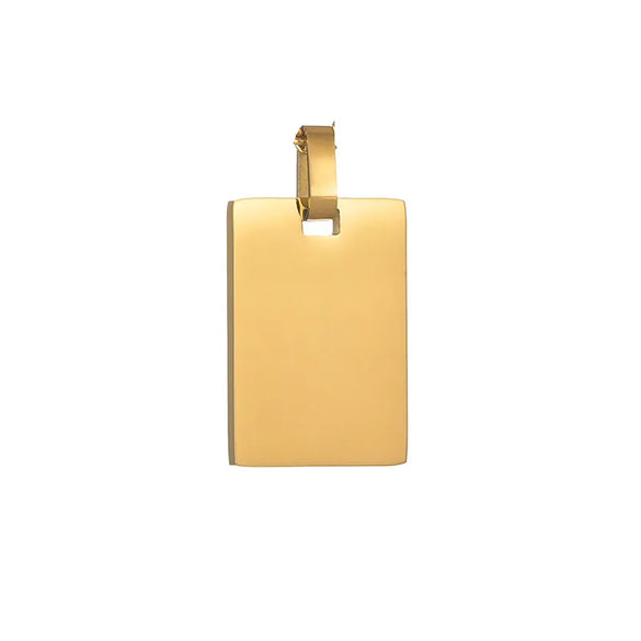 Wholesale Jewelry Simple Style Customization Laser Engraving Solid Color Titanium Steel Plating Cable Chain Pendant Necklace