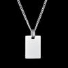 Wholesale Jewelry Simple Style Customization Laser Engraving Solid Color Titanium Steel Plating Cable Chain Pendant Necklace