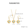 Wholesale Jewelry Simple Style Devil'S Eye 304 Stainless Steel Shell 18K Gold Plated Inlay Earrings Necklace Jewelry Set