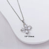 Wholesale Jewelry Simple Style Flower Copper O Word Chain Pendant Necklace With Electroplating