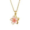 Wholesale Jewelry Simple Style Flower Titanium Steel Irregular Plating Pendant Necklace