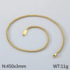 Wholesale Jewelry Simple Style Geometric 304 Stainless Steel 18K Gold Plated Foxtail Chain Bracelets Necklace