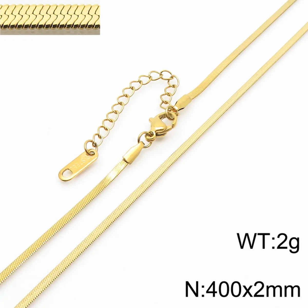 Wholesale Jewelry Simple Style Geometric 304 Stainless Steel 18K Gold Plated Necklace