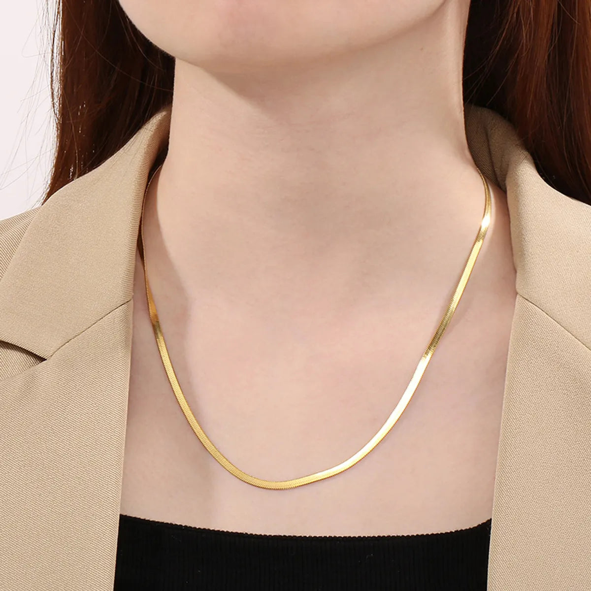 Wholesale Jewelry Simple Style Geometric 304 Stainless Steel 18K Gold Plated Necklace