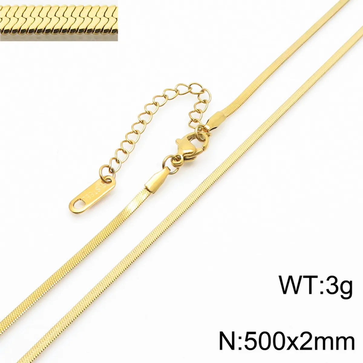 Wholesale Jewelry Simple Style Geometric 304 Stainless Steel 18K Gold Plated Necklace