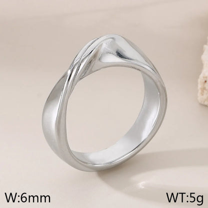 Wholesale Jewelry Simple Style Geometric 304 Stainless Steel 18K Gold Plated Rings