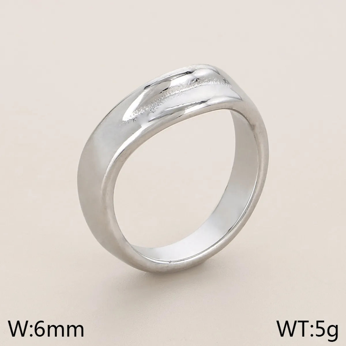 Wholesale Jewelry Simple Style Geometric 304 Stainless Steel 18K Gold Plated Rings