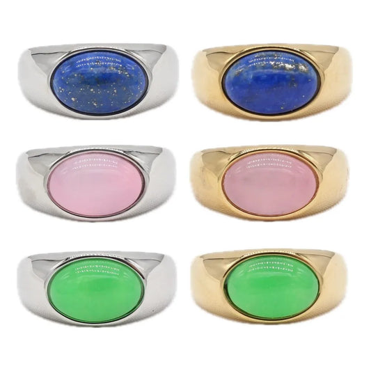 Wholesale Jewelry Simple Style Geometric 304 Stainless Steel 18K Gold Plated Rings