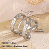 Wholesale Jewelry Simple Style Geometric 304 Stainless Steel Irregular Plating Open Rings