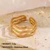 Wholesale Jewelry Simple Style Geometric 304 Stainless Steel Irregular Plating Open Rings