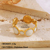 Wholesale Jewelry Simple Style Geometric 304 Stainless Steel Plating Open Rings