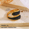 Wholesale Jewelry Simple Style Geometric 304 Stainless Steel Plating Open Rings