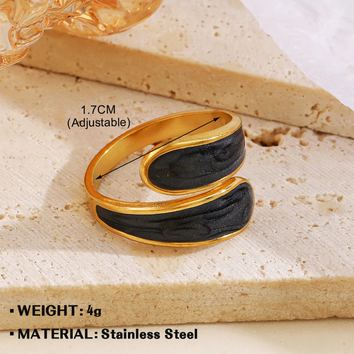 Wholesale Jewelry Simple Style Geometric 304 Stainless Steel Plating Open Rings