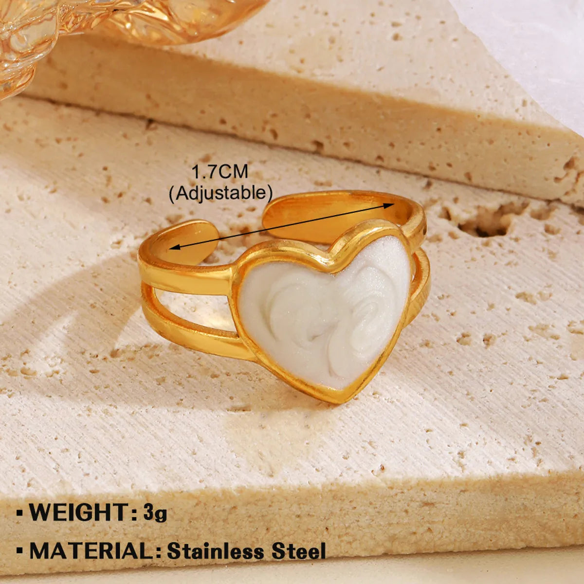 Wholesale Jewelry Simple Style Geometric 304 Stainless Steel Plating Open Rings