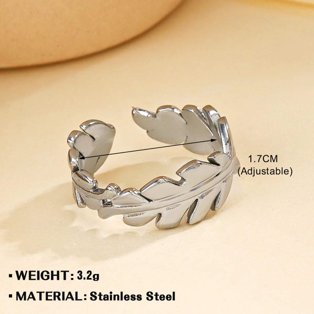 Wholesale Jewelry Simple Style Geometric 304 Stainless Steel Plating Open Rings