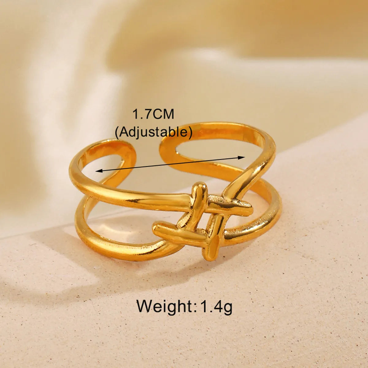 Wholesale Jewelry Simple Style Geometric 304 Stainless Steel Plating Open Rings