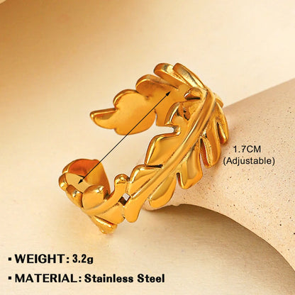 Wholesale Jewelry Simple Style Geometric 304 Stainless Steel Plating Open Rings