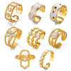 Wholesale Jewelry Simple Style Geometric 304 Stainless Steel Plating Open Rings
