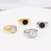 Wholesale Jewelry Simple Style Geometric 304 Stainless Steel Shell 18K Gold Plated Rings