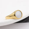 Wholesale Jewelry Simple Style Geometric 304 Stainless Steel Shell 18K Gold Plated Rings