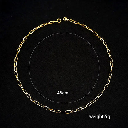 Wholesale Jewelry Simple Style Geometric 304 Stainless Steel Titanium Steel Gold Plated Handmade Necklace