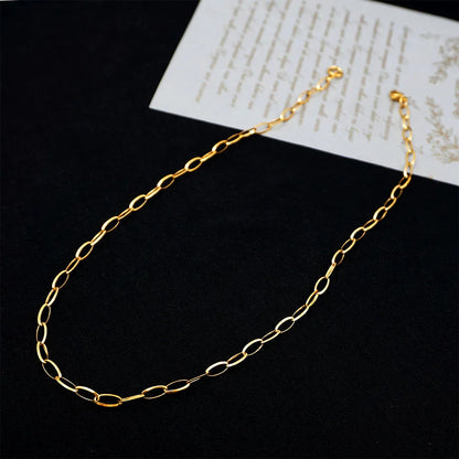 Wholesale Jewelry Simple Style Geometric 304 Stainless Steel Titanium Steel Gold Plated Handmade Necklace