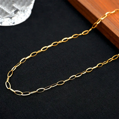 Wholesale Jewelry Simple Style Geometric 304 Stainless Steel Titanium Steel Gold Plated Handmade Necklace