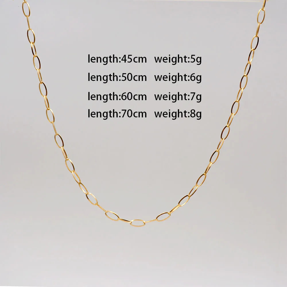 Wholesale Jewelry Simple Style Geometric 304 Stainless Steel Titanium Steel Gold Plated Handmade Necklace