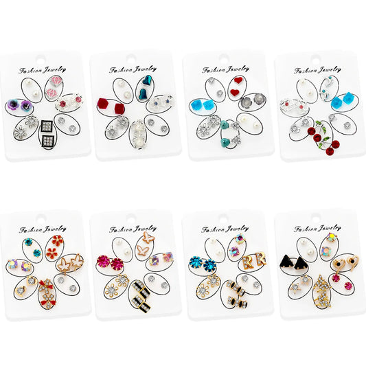 Wholesale Jewelry Simple Style Geometric Alloy Artificial Pearls Rhinestones Plating Inlay Ear Studs