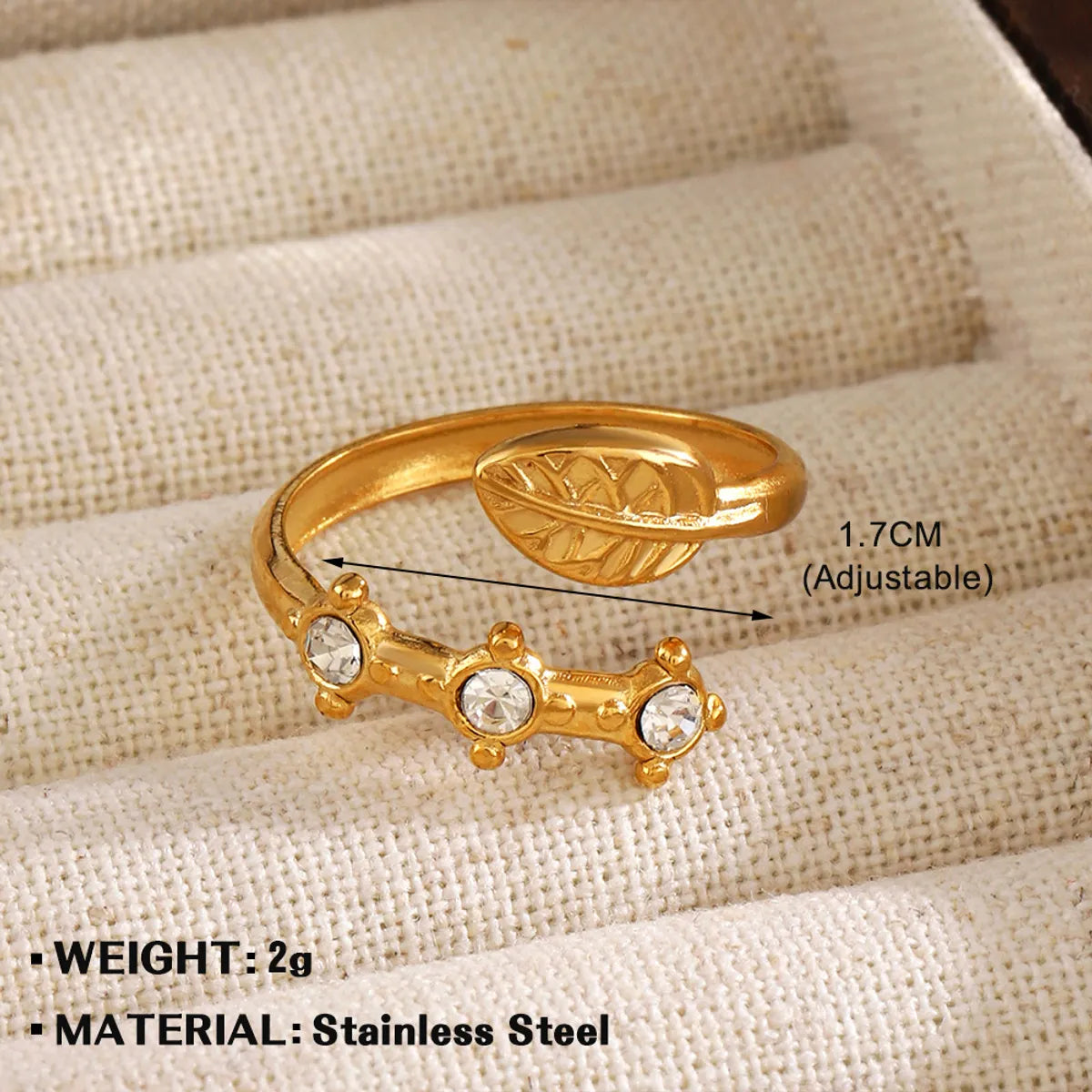 Wholesale Jewelry Simple Style Geometric Devil'S Eye 304 Stainless Steel Rhinestones Plating Open Rings