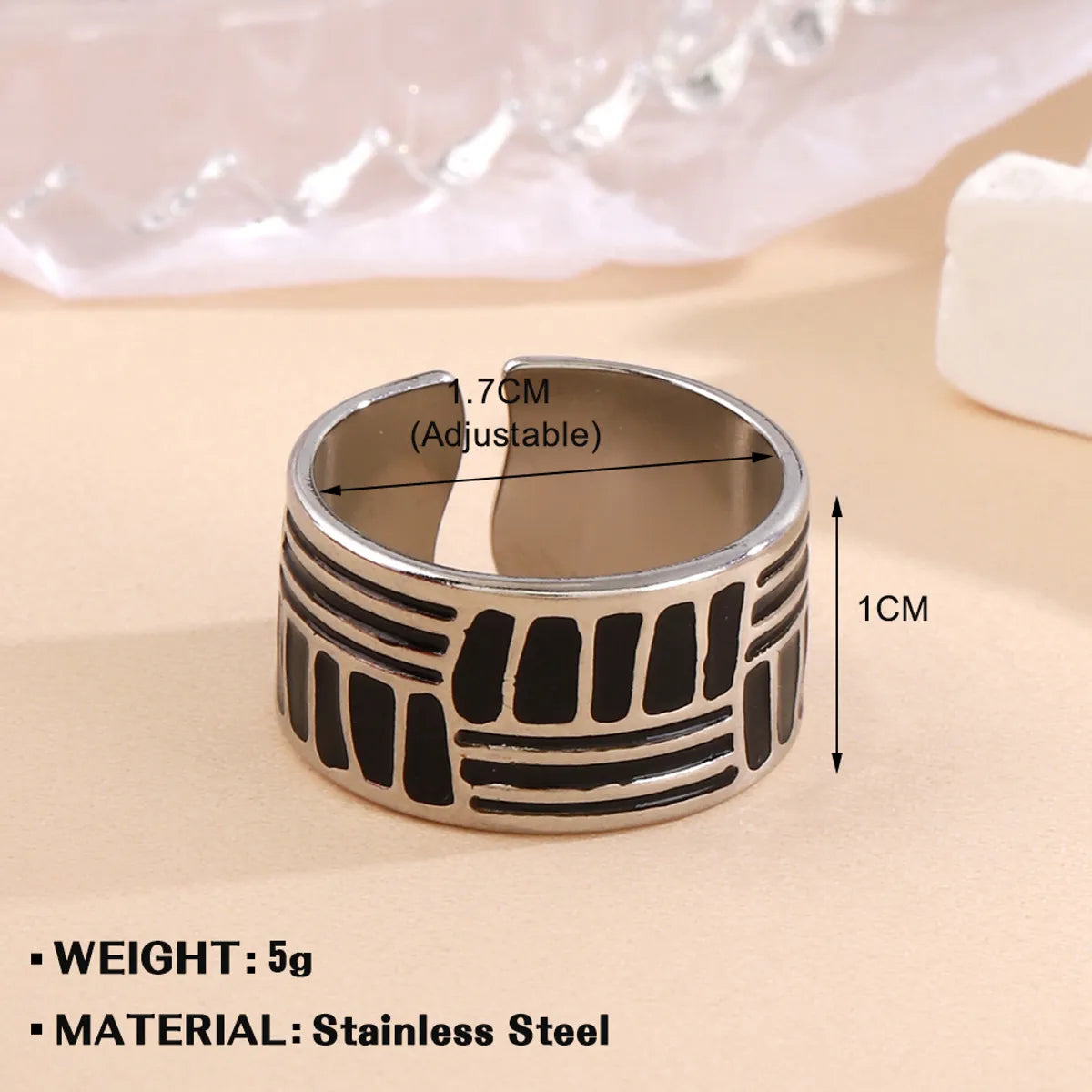 Wholesale Jewelry Simple Style Geometric Heart Shape Eye 304 Stainless Steel Plating Open Rings