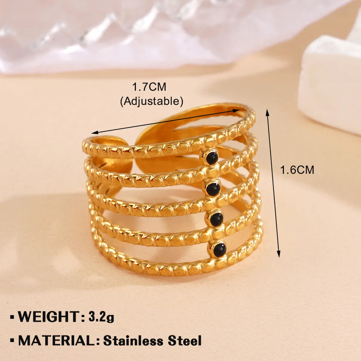 Wholesale Jewelry Simple Style Geometric Heart Shape Eye 304 Stainless Steel Plating Open Rings