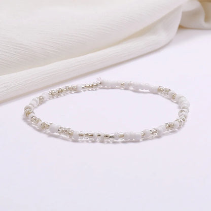 Wholesale Jewelry Simple Style Geometric Seed Bead Stoving Varnish Anklet