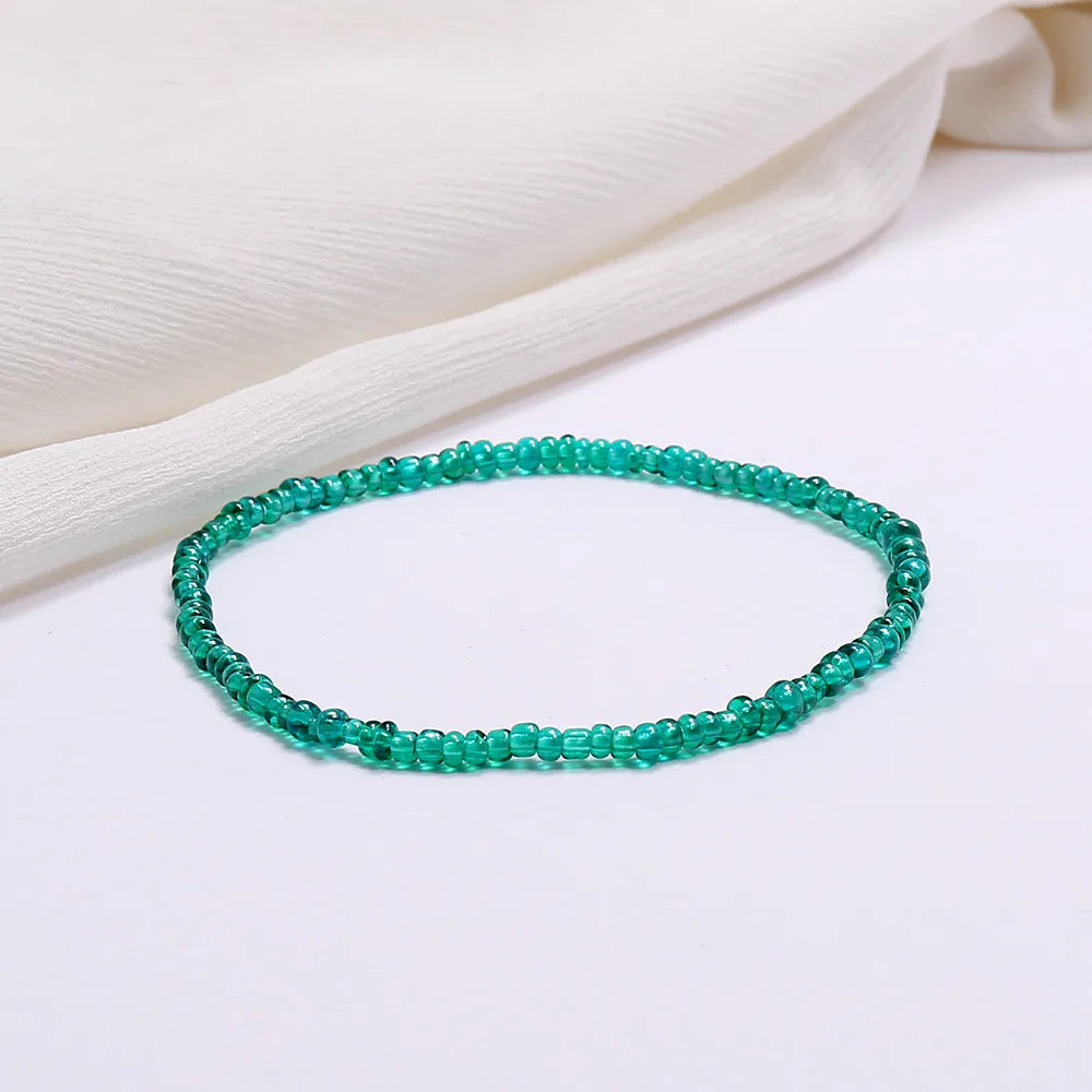 Wholesale Jewelry Simple Style Geometric Seed Bead Stoving Varnish Anklet